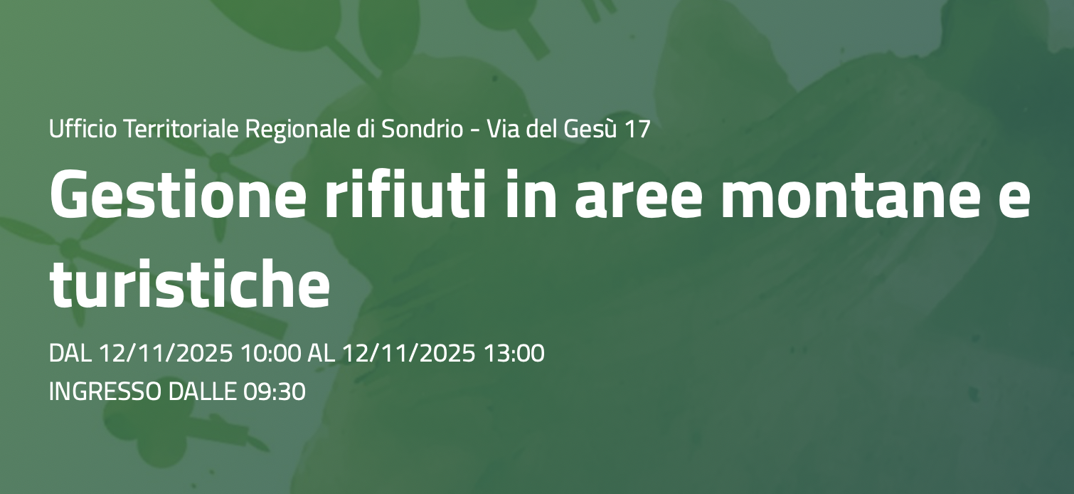 Gestione rifiuti in aree montane e turistiche